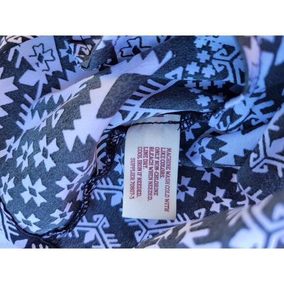 Arizona Jean Co Women’s Sleeveless Romper Black White Print Small Polyester - Picture 6 of 9